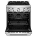 KitchenAid® 30-Inch 4 Burner Commercial-Style Gas Range with No Preheat Air Fry Mode KFGS930SSS