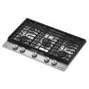 Kitchenaid® Gas-on-Metal Cooktop with 5 Versatile Burners and Edge-to-Edge Cast-Iron Grates KCGK330SSS