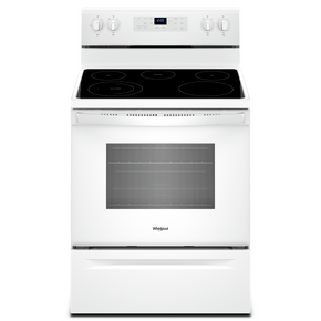 5.3 cu. ft. Whirlpool® electric range with Frozen Bake™ technology. YWFE505W0JW