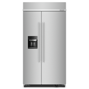 Kitchenaid® 25.1 Cu. Ft. 42 Built-In Side-by-Side Refrigerator with Ice and Water Dispenser with Stainless Steel KBSD702MSS