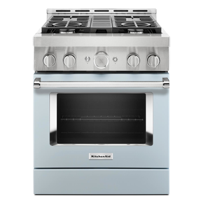 KitchenAid® 30'' Smart Commercial-Style Gas Range with 4 Burners KFGC500JMB