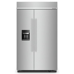 Kitchenaid® 29.4 Cu. Ft. 48 Built-In Side-by-Side Refrigerator with Ice and Water Dispenser KBSD708MSS