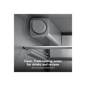 Kitchenaid® 30 cu. ft. French Door Refrigerator with Exterior Water and Ice KRFF436SPS