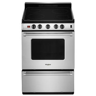 Whirlpool® 24-inch Freestanding Electric Range with Upswept SpillGuard™ Cooktop YWFE50M4HS