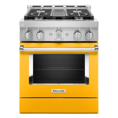 KitchenAid® 30'' Smart Commercial-Style Gas Range with 4 Burners KFGC500JYP