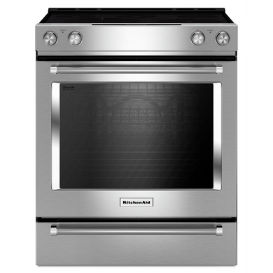 Kitchenaid® 30-Inch 5-Element Electric Convection Front Control Range YKSEG700ESS