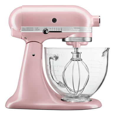 Kitchenaid® Artisan® Design Series 5 Quart Tilt-Head Stand Mixer with Glass Bowl KSM155GBSP