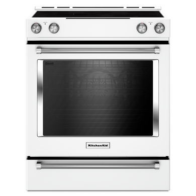 Kitchenaid® 30-Inch 5-Element Electric Convection Slide-In Range with Baking Drawer YKSEB900EWH