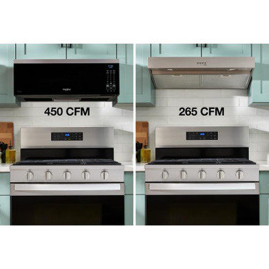 Whirlpool® 1.1 cu. ft. Smart Low Profile Microwave Hood Combination with 450 CRM 4-Speed Venting YWMML5530RB