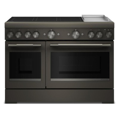 KitchenAid® 48-Inch 6-Element Induction Freestanding Commercial-Style Range with Griddle KFID948SBE