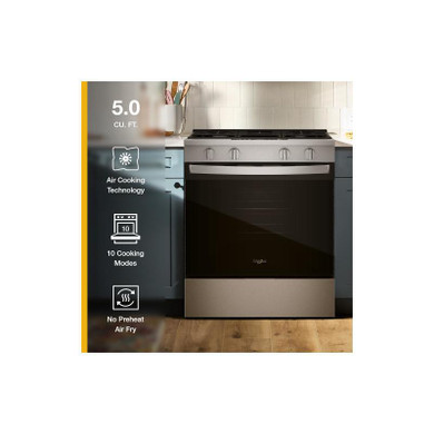 Whirlpool® 30-inch Gas Smart Range with Air Cooking Technology and Steam Clean WSGS4530TZ