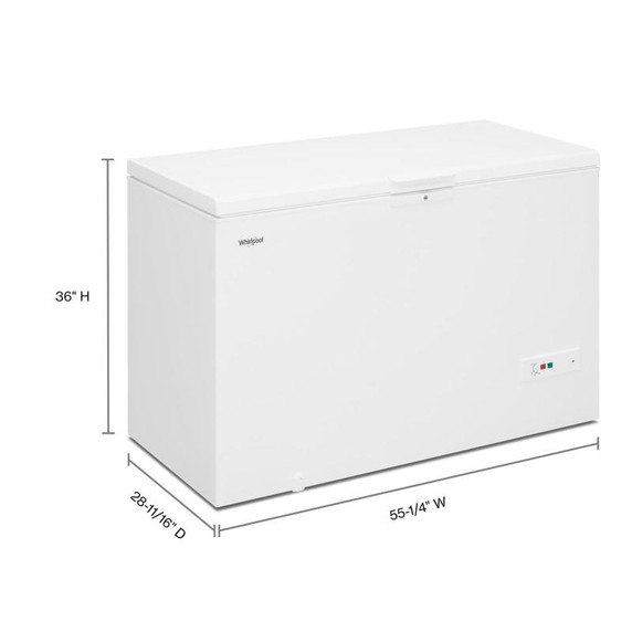 Whirlpool® 16 Cu. Ft. Chest Freezer with Shelves WZC5216LW Whirlpool® 16 Cu. Ft. Chest Freezer with Shelves WZC5216LW