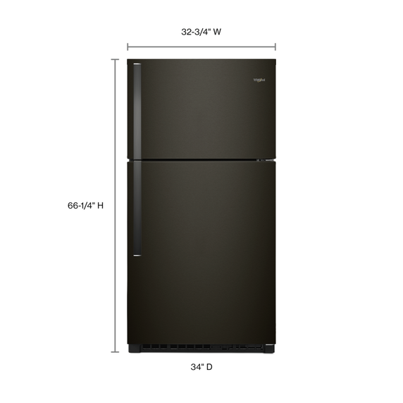 Whirlpool® 33-inch Wide Top Freezer Refrigerator - 21 cu. ft. WRT541SZHV