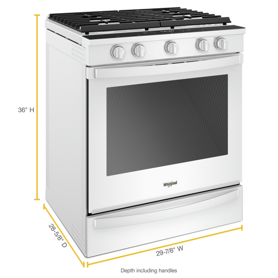 Whirlpool® 5.8 cu. ft. Smart Slide-in Gas Range with Air Fry, when Connected WEG750H0HW