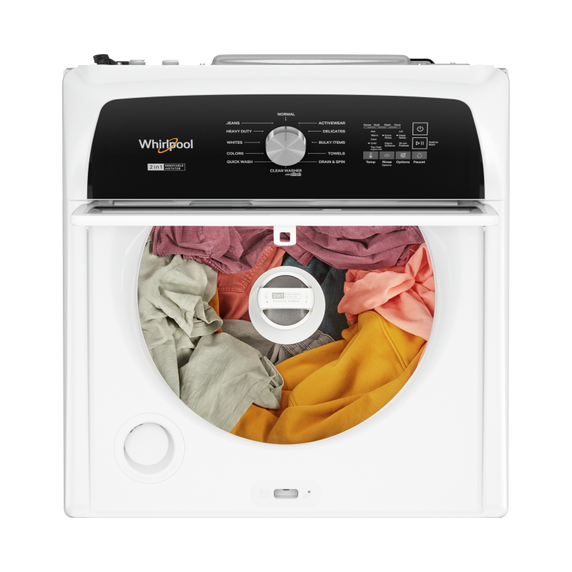 Whirlpool® 5.4–4.8 Cu. Ft. Top Load Washer with 2 in 1 Removable Agitator WTW5057LW