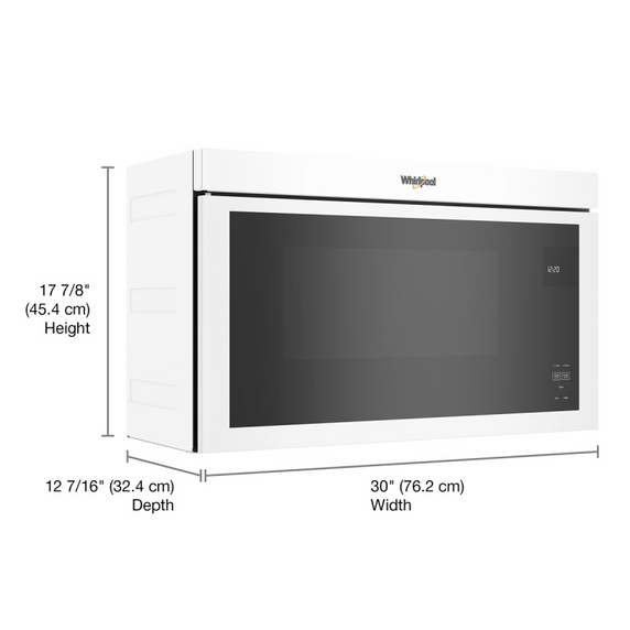 Whirlpool® 1.1 Cu. Ft. Flush Mount Microwave with Turntable-Free Design YWMMF5930PW