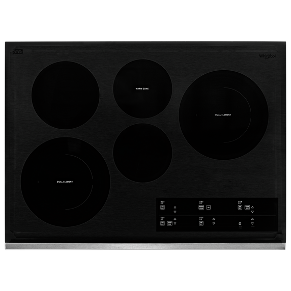 Whirlpool® 30-inch Electric Ceramic Glass Cooktop with Two Dual Radiant Elements WCE97US0KS