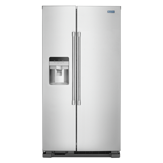 Maytag® 36-Inch Wide Side-by-Side Refrigerator with Exterior Ice and Water Dispenser - 25 Cu. Ft. MSS25C4MGZ