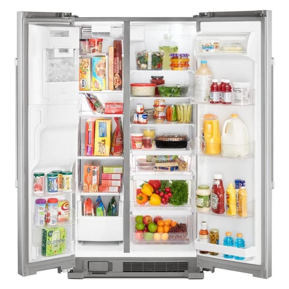 Maytag® 36-Inch Wide Side-by-Side Refrigerator with Exterior Ice and Water Dispenser - 25 Cu. Ft. MSS25C4MGZ