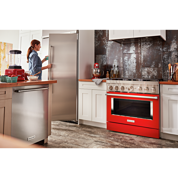 KitchenAid® 36'' Smart Commercial-Style Dual Fuel Range with 6 Burners KFDC506JPA