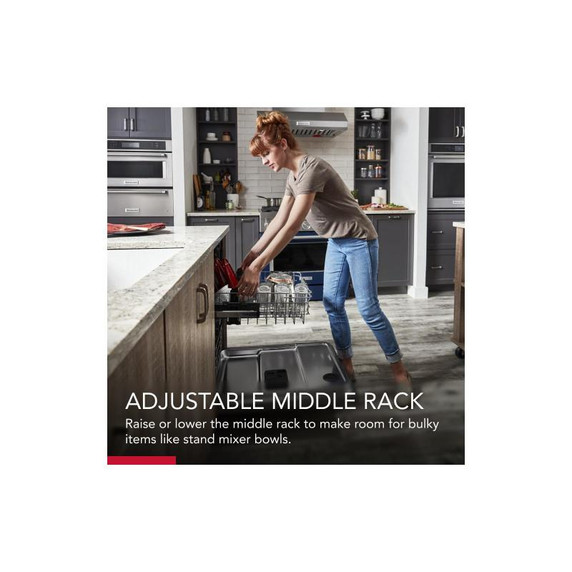 Kitchenaid® 44 dBA Dishwasher in PrintShield™ Finish with 360° Max Jets™ Third Rack KDFM404KPS Kitchenaid® 44 dBA Dishwasher in PrintShield™ Finish with 360° Max Jets™ Third Rack KDFM404KPS