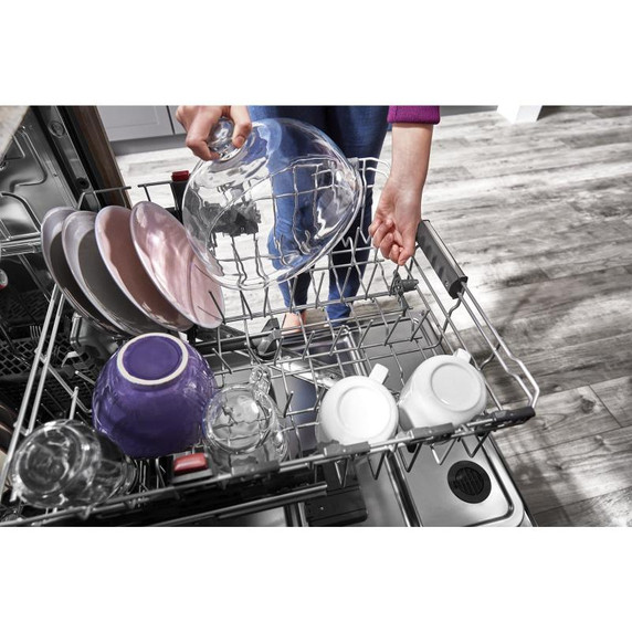 Kitchenaid® 44 dBA Dishwasher with 360° Max Jets™ Third Rack and LED Interior Lighting KDTM804KBS