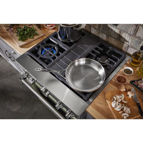 KitchenAid® 30'' Smart Commercial-Style Dual Fuel Range with 4 Burners KFDC500JAV
