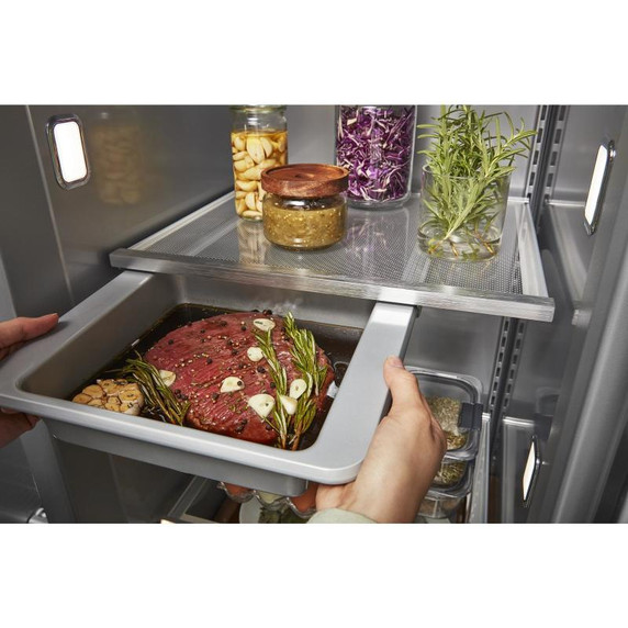 Kitchenaid® 20.8 Cu. Ft. 36" Built-In Side-by-Side Refrigerator with Ice and Water Dispenser KBSD706MPS