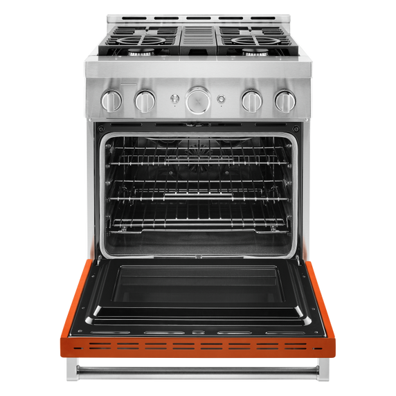 KitchenAid® 30'' Smart Commercial-Style Gas Range with 4 Burners KFGC500JSC