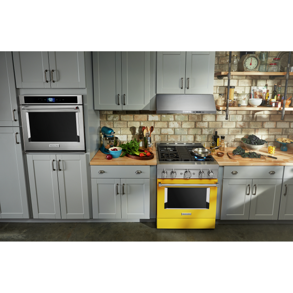 KitchenAid® 30'' Smart Commercial-Style Gas Range with 4 Burners KFGC500JYP