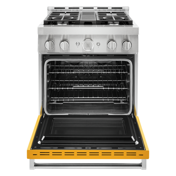 KitchenAid® 30'' Smart Commercial-Style Gas Range with 4 Burners KFGC500JYP