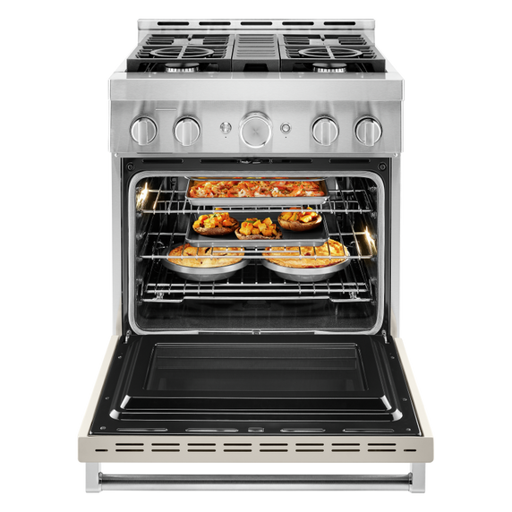 KitchenAid® 30'' Smart Commercial-Style Gas Range with 4 Burners KFGC500JMH