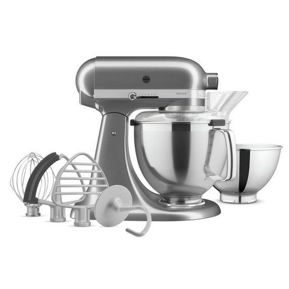 Kitchenaid® Artisan® Series 5 Quart Tilt-Head Stand Mixer with Premium Accessory Pack KSM195PSMS