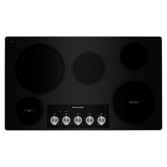 Kitchenaid® 36 Electric Cooktop with 5 Elements and Knob Controls KCES556HSS