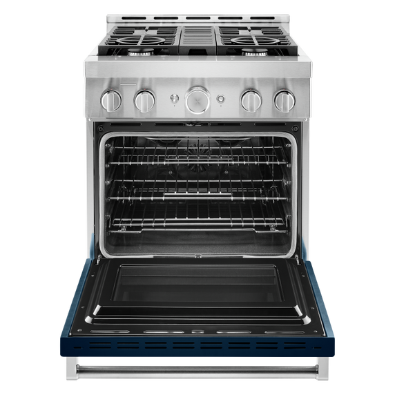 KitchenAid® 30'' Smart Commercial-Style Gas Range with 4 Burners KFGC500JIB