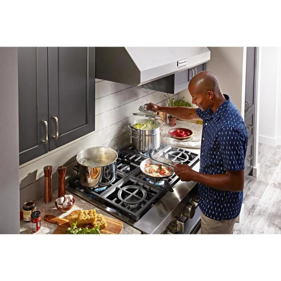 Kitchenaid® 36" 585 or 1170 CFM Motor Class Commercial-Style Wall-Mount Canopy Range Hood KVWC906KSS