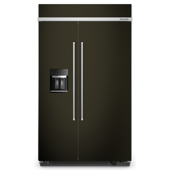 Kitchenaid® 29.4 Cu. Ft. 48 Built-In Side-by-Side Refrigerator with Ice and Water Dispenser and PrintShield™ Finish KBSD708MBS