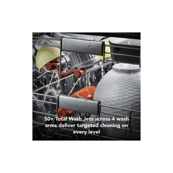 Kitchenaid® 44 dBA Dishwasher in PrintShield™ Finish with 360° Max Jets™ Third Rack KDPM604KBS