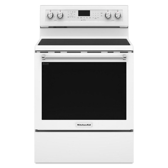 Kitchenaid® 30-Inch 5-Element Electric Convection Range YKFEG500EWH Kitchenaid® 30-Inch 5-Element Electric Convection Range YKFEG500EWH