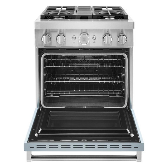 KitchenAid® 30'' Smart Commercial-Style Dual Fuel Range with 4 Burners KFDC500JMB