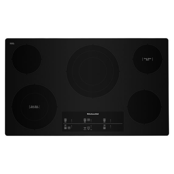 Kitchenaid® 36 Electric Cooktop with 5 Elements and Touch-Activated Controls KCES956KSS