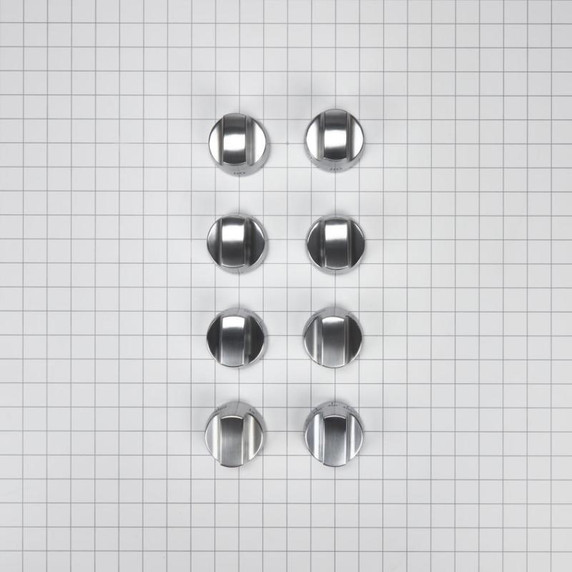 Cooktop Burner Control Knob Kit, Stainless Steel W10231704 Cooktop Burner Control Knob Kit, Stainless Steel W10231704