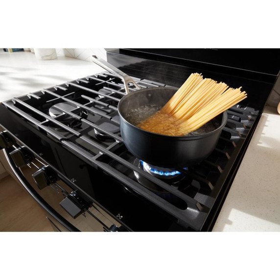 Whirlpool® 30-inch Smart Gas Range with Air Cooking Technology, Steam/Self Cleaning, Rapid Preheat 5.3 CuFt Capacity WFGS7530RB