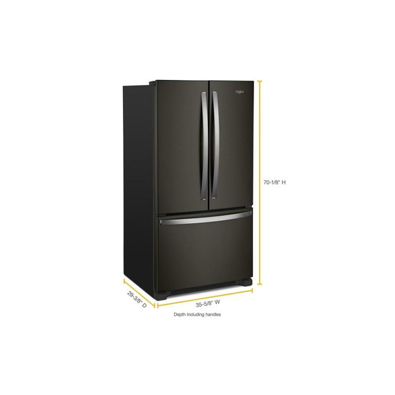 Whirlpool® 36-Inch Wide Counter-Depth French Door Bottom Mount Refrigerator - 20 cu. ft. WRFC2036RV Whirlpool® 36-Inch Wide Counter-Depth French Door Bottom Mount Refrigerator - 20 cu. ft. WRFC2036RV