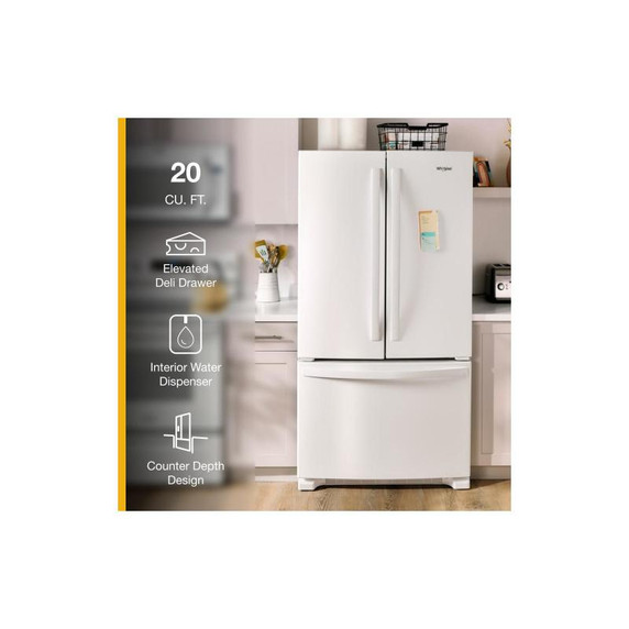 Whirlpool® 36-Inch Wide Counter-Depth French Door Bottom Mount Refrigerator - 20 cu. ft. WRFC2036RW Whirlpool® 36-Inch Wide Counter-Depth French Door Bottom Mount Refrigerator - 20 cu. ft. WRFC2036RW