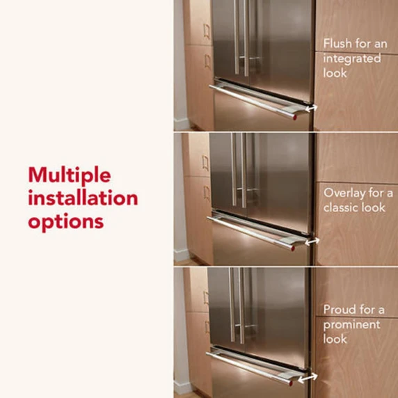 Kitchenaid® 24.2 Cu. Ft. 42" Built-In French Door Bottom Mount Refrigerator with Platinum Interior KBFN542SBE