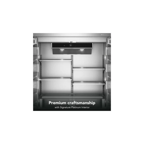Kitchenaid® 24.2 Cu. Ft. 42" Built-In French Door Bottom Mount Refrigerator with Platinum Interior KBFN542SBE