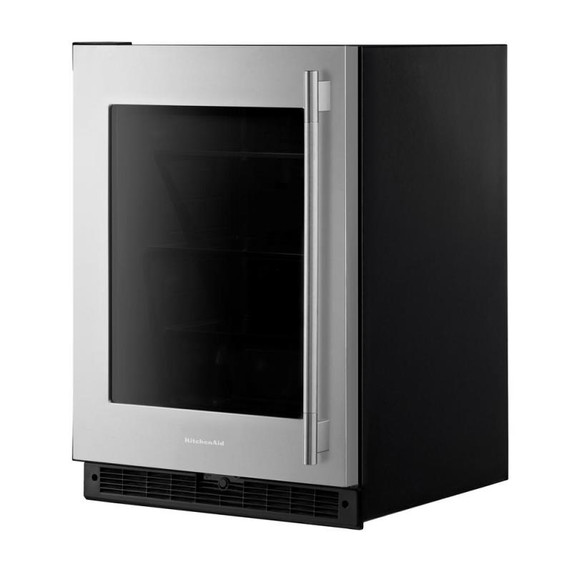 Kitchenaid® 24"" Undercounter Refrigerator with Glass Door KURL324SSB