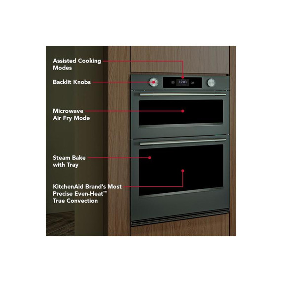 Kitchenaid® 30-inch Smart Electric Combo Wall Oven with Assisted Cooking Modes - Juniper KOEC730SJP