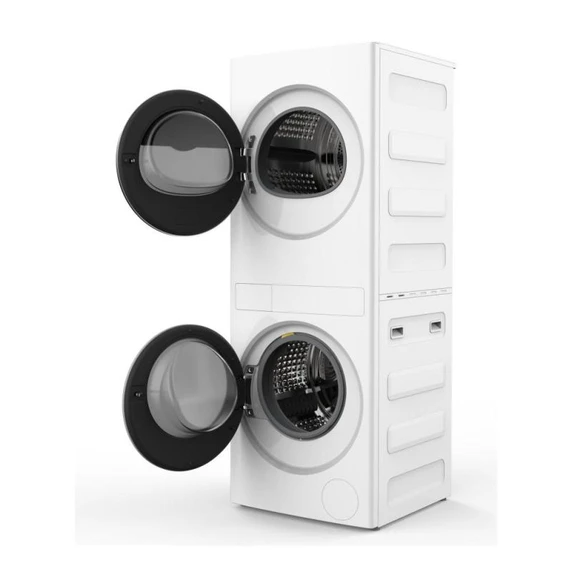 Whirlpool® 24-in Compact ENERGY STAR® Certified Ventless Heat Pump Laundry Tower with 3.2-cu. ft. I.E.C. Washer and Electric 4.3-cu ft Dryer YWFH5424SW
